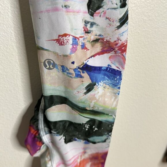 LULULEMON Speed Tight III Pigment Wave print athletic leggings gym workout - Picture 9 of 12